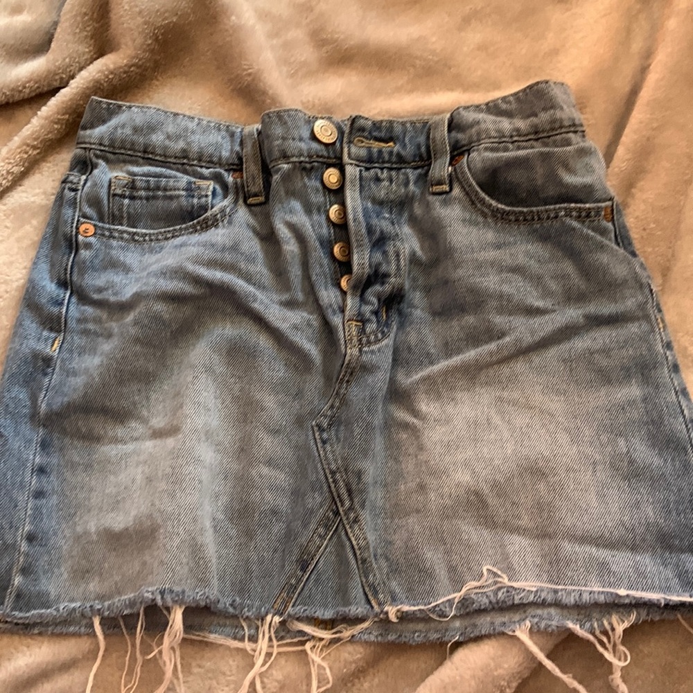 Aero High rise jean skirt